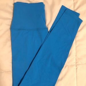 Beyond yoga blue full length high rise leggings